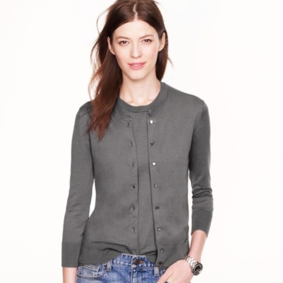 J Crew Jackie Cardigan Gray 0 Merino 